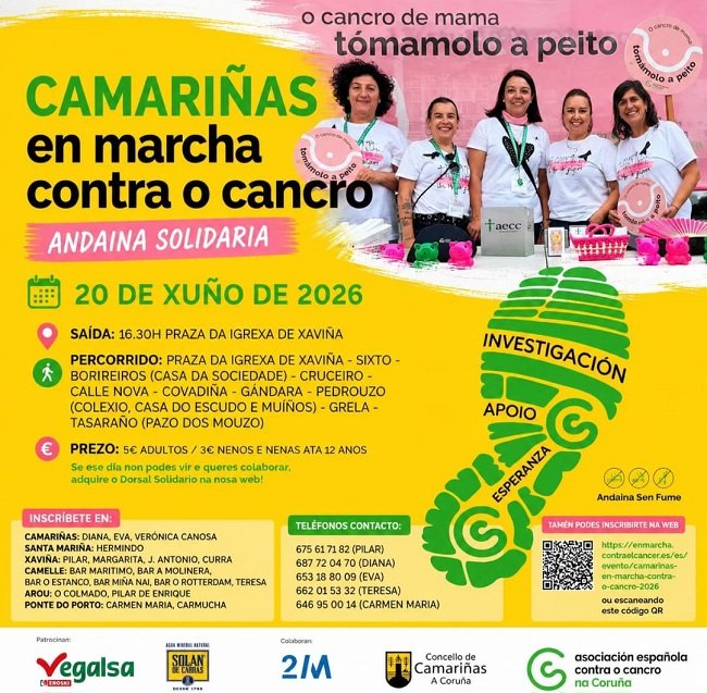 Cartel de la Andaina contra el cáncer de Camariñas 