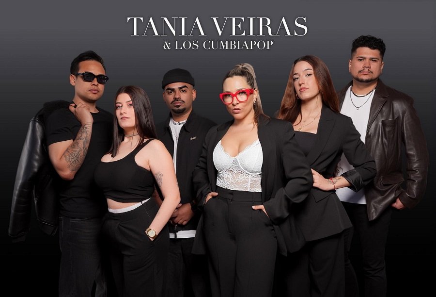 Cartel oficiaol de temporada de Tania Veiras y Los Cumbia Pop